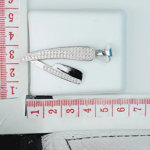 "925 Sterling Silver Cubic Zirconia Pendant, UU1P6A6061 - Picture 10 of 10